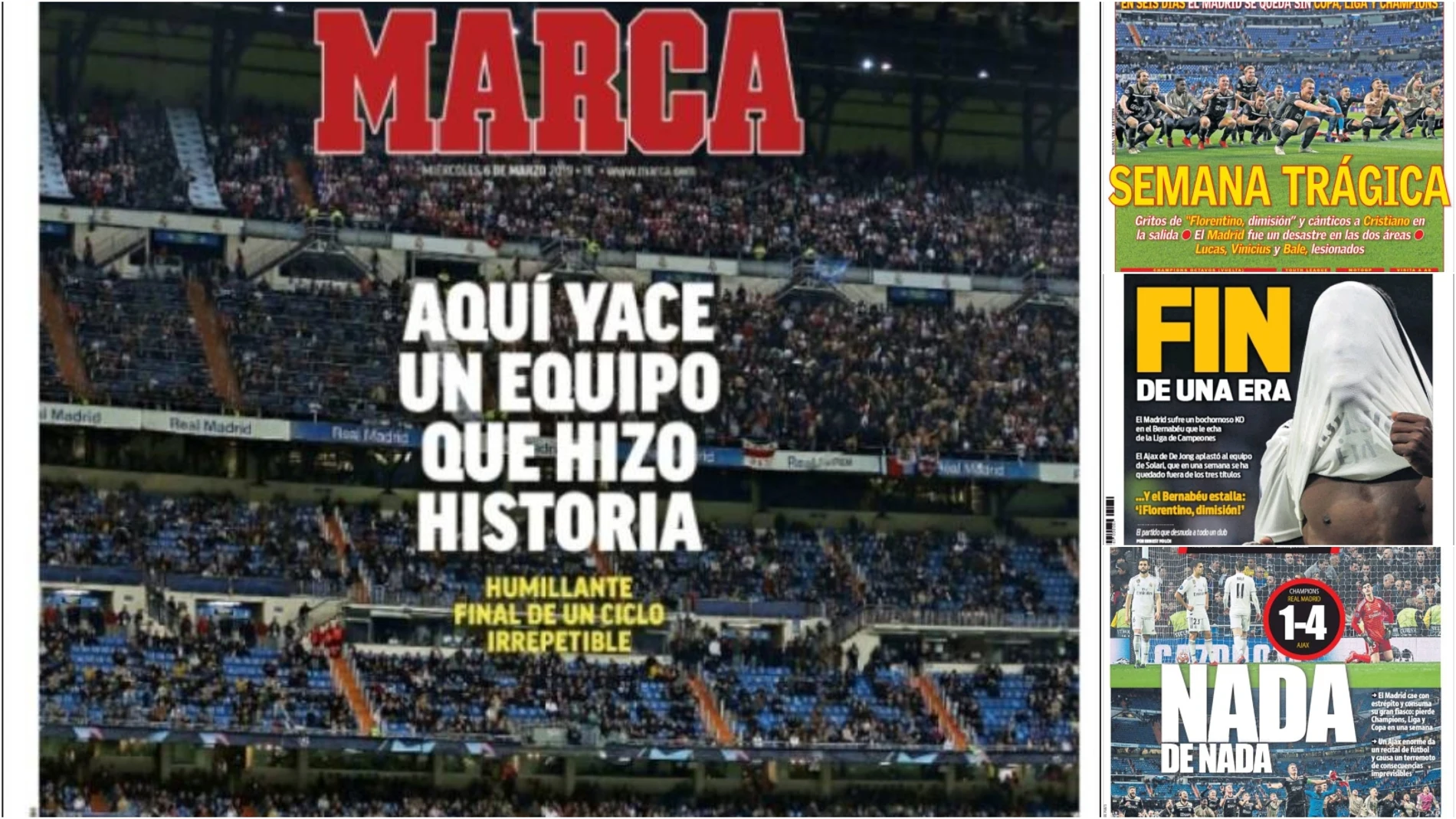 La eliminación del Real Madrid, en la prensa deportiva