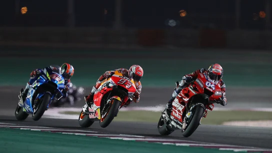Marc Márquez, por detrás de Dovizioso en Catar Marc Márquez, por detrás de Dovizioso en Catar