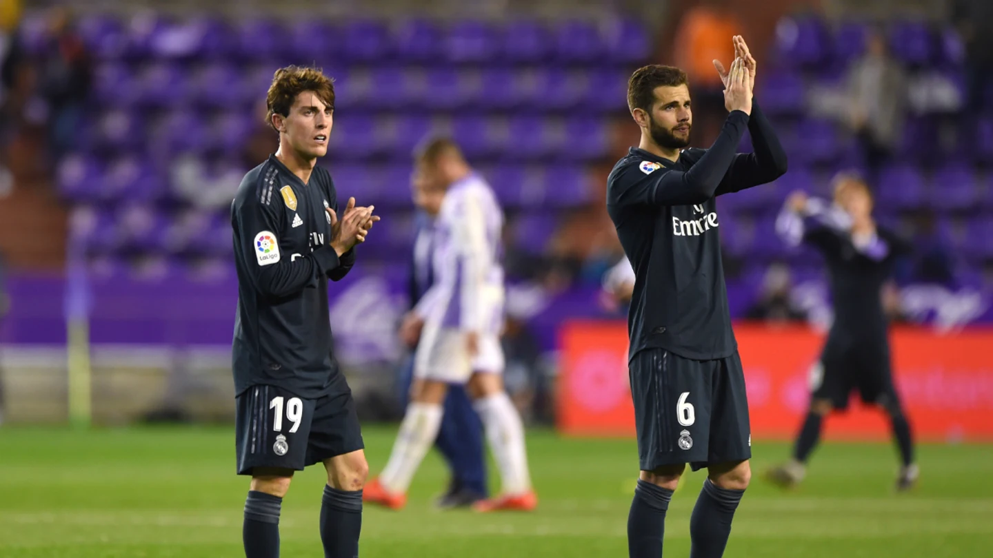 Nacho y Odriozola, tras el partido en Pucela Nacho y Odriozola, tras el partido en Pucela