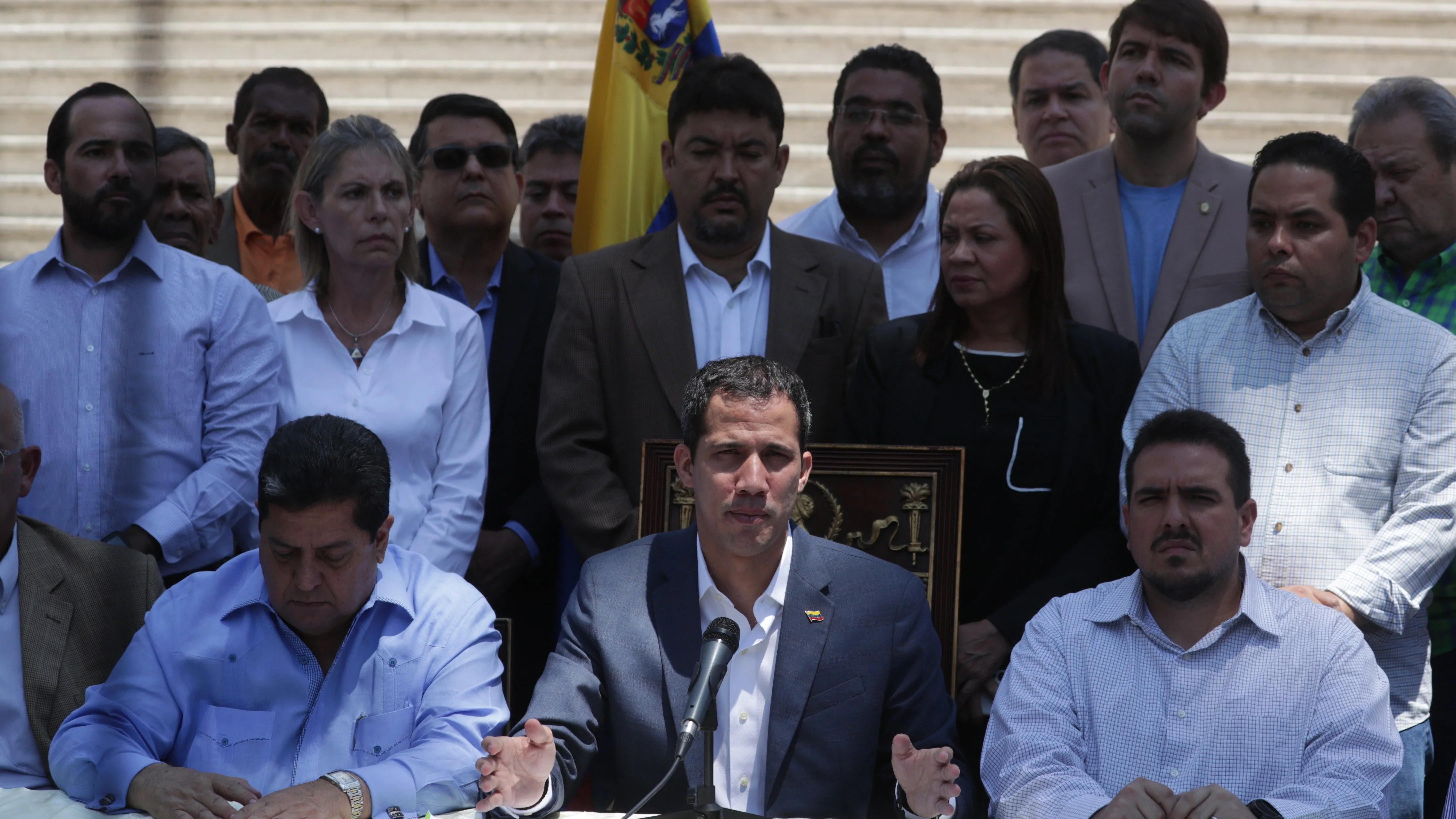 El jefe del Parlamento, Juan Guaidó