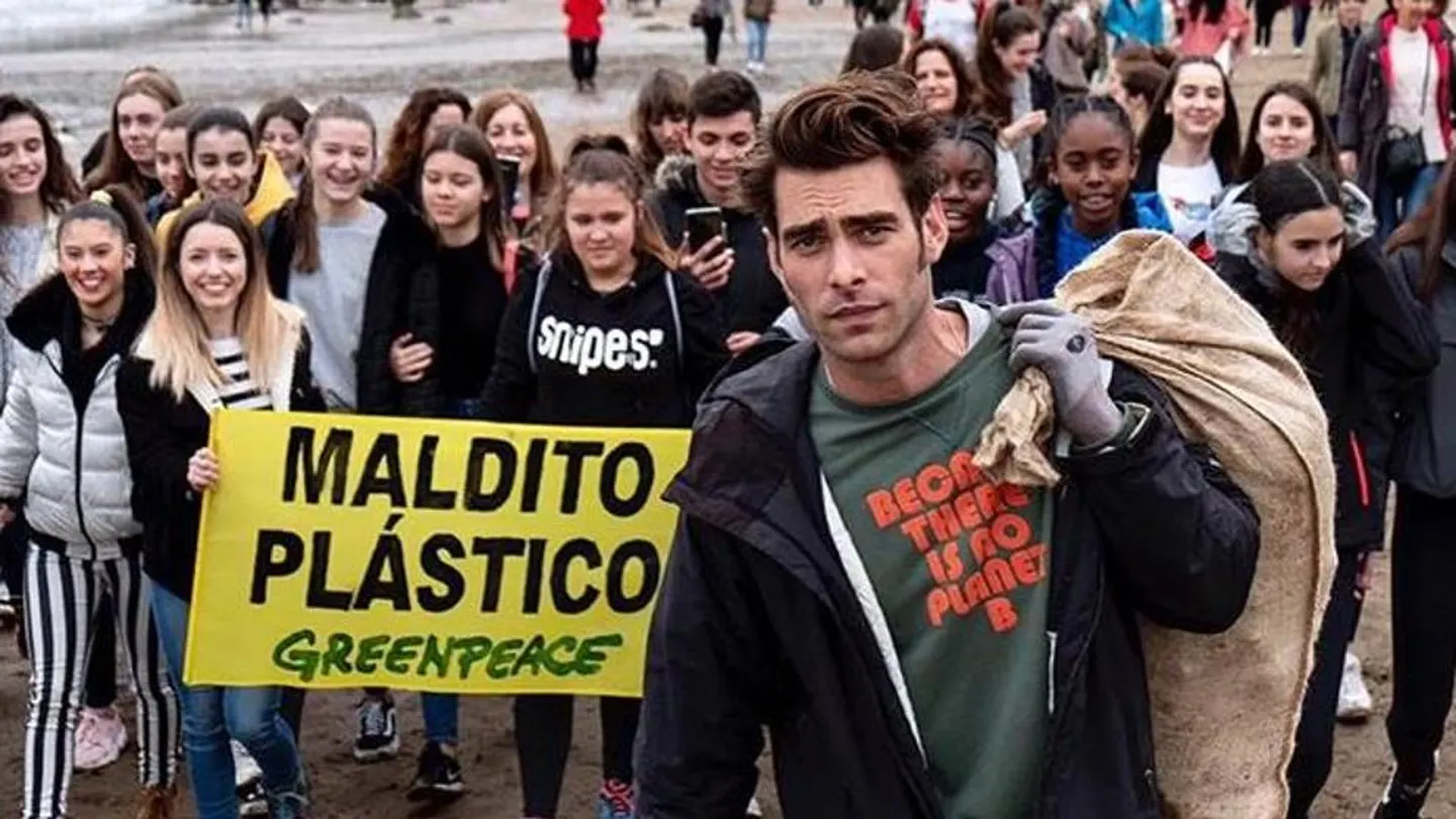 Jon Kortajarena en un evento de Greenpeace Jon Kortajarena en un evento de Greenpeace