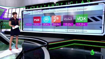 El PSOE ganaría las elecciones generales con el 25,2% de votos, casi cinco puntos más que PP y Ciudadanos