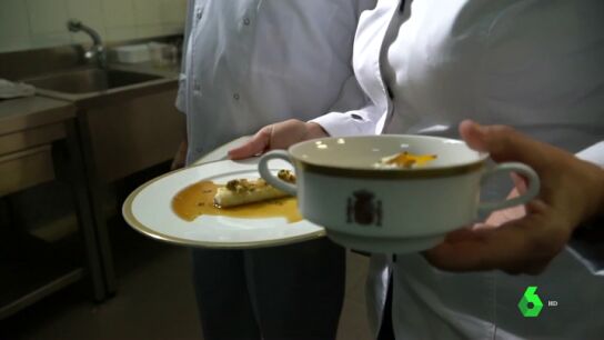 Men&uacute; elaborado por la chef Mar&iacute;a Jos&eacute; San Rom&aacute;n en las cocinas de La Moncloa 