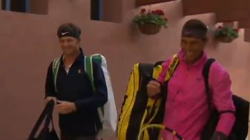 Rafa Nadal llega tarde a su primer partido del Indian Wells