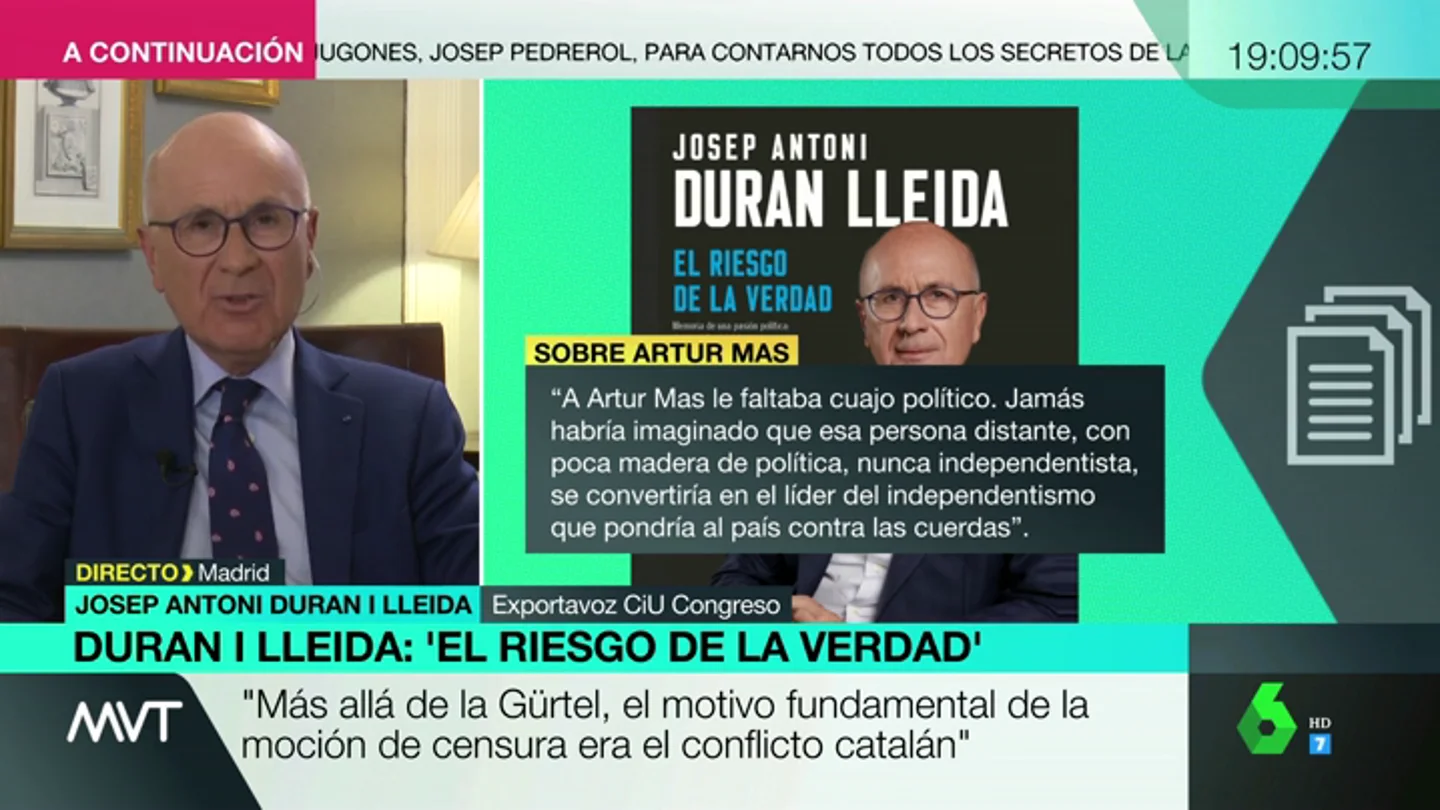 Duran i Lleida: "Los catalanes han sido engañados por los independentistas que decían que esto era pan comido" Duran i Lleida: "Los catalanes han sido engañados por los independentistas que decían que esto era pan comido"