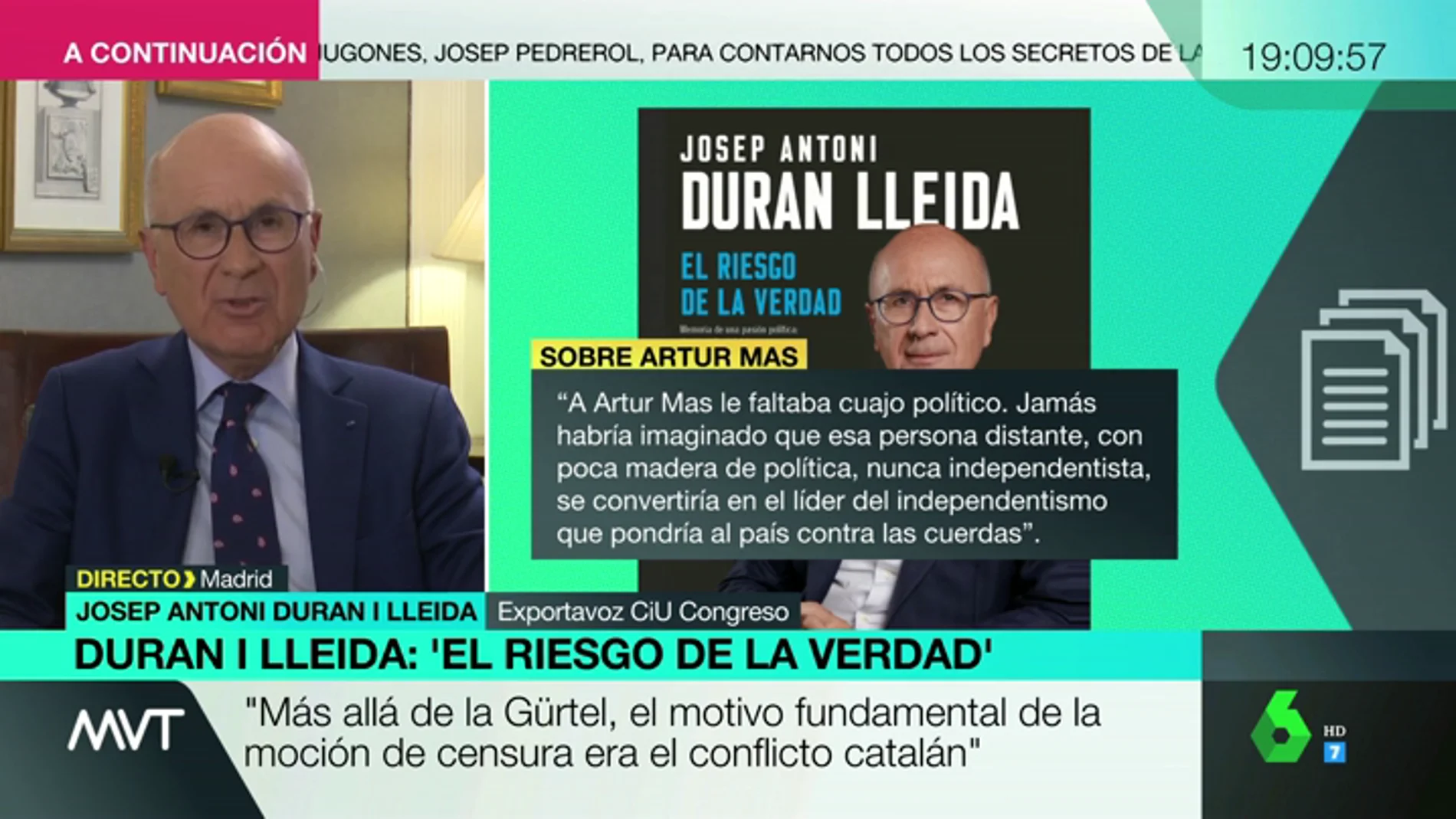 Duran i Lleida: "Los catalanes han sido engañados por los independentistas que decían que esto era pan comido"