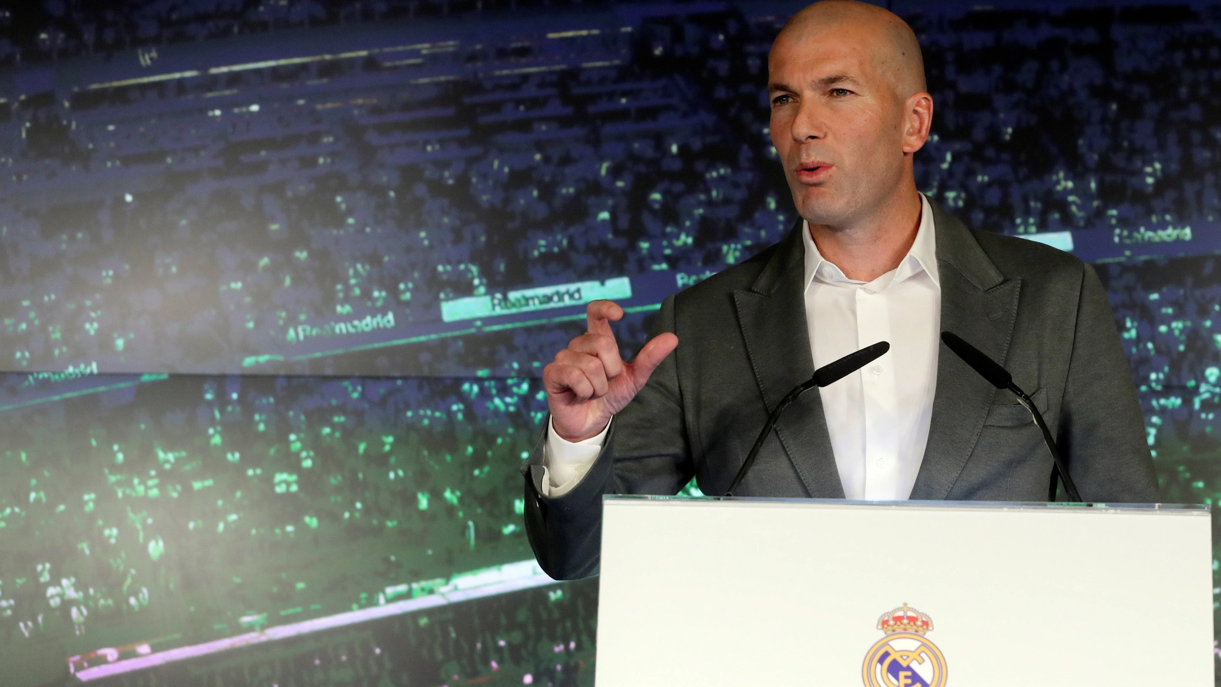 Zidane, en su presentación como entrenador del Real Madrid