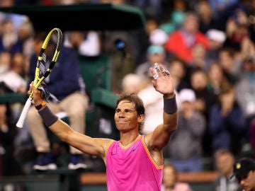 Nadal celebra su victoria ante Donaldson Nadal celebra su victoria ante Donaldson