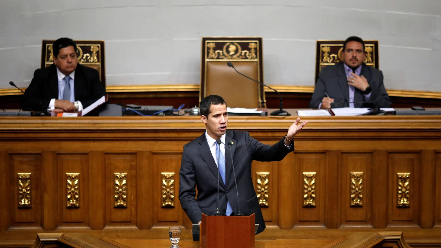 Juan Guaidó en el Parlamento venezolano Juan Guaidó en el Parlamento venezolano