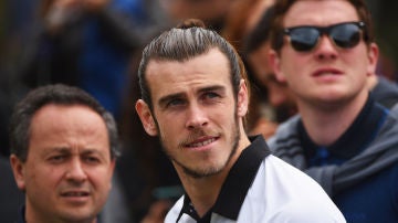 Gareth Bale en un campo de golf