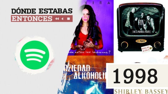 Lista reproducible: Shakira, Julio Iglesias o Siniestro Total, entre los &eacute;xitos de D&oacute;nde estabas entonces 1998