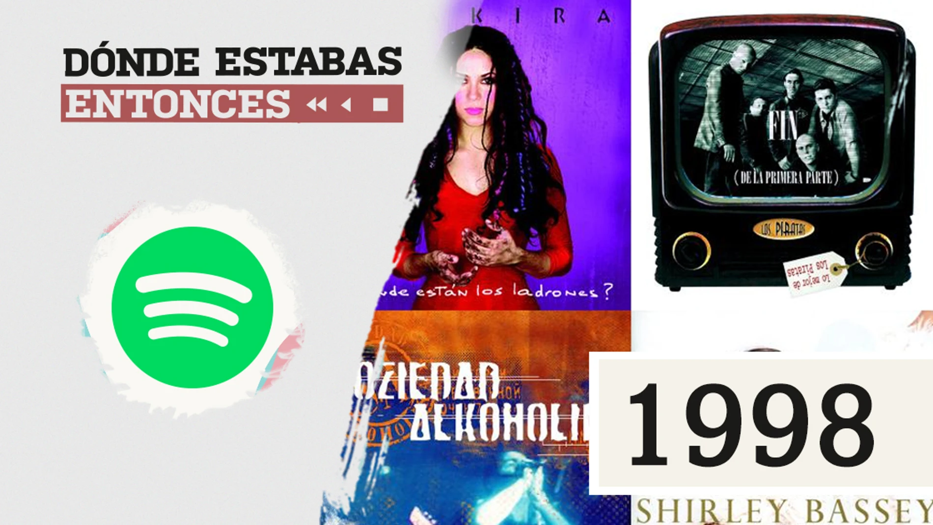 Lista reproducible: Shakira, Julio Iglesias o Siniestro Total, entre los éxitos de Dónde estabas entonces 1998