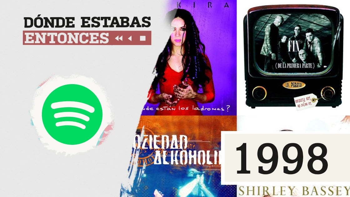 Lista reproducible: Shakira, Julio Iglesias o Siniestro Total, entre los éxitos de Dónde estabas entonces 1998