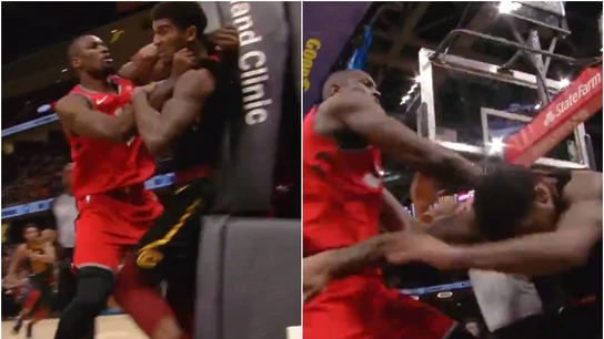 Agresión de Ibaka a un rival de los Cavaliers Agresión de Ibaka a un rival de los Cavaliers