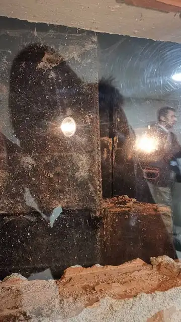 Fotografía tomada por los familiares que visitaron la cripta del Valle de los Caídos Fotografía tomada por los familiares que visitaron la cripta del Valle de los Caídos