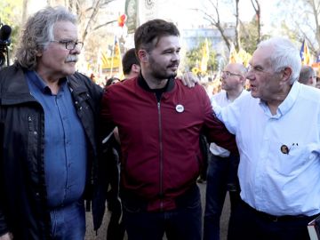 Los diputados de ERC Joan Tardá, Gabriel Rufián y el candidato de la formación a la alcaldía por Barcelona, Ernest Maragall Los diputados de ERC Joan Tardá, Gabriel Rufián y el candidato de la formación a la alcaldía por Barcelona, Ernest Maragall
