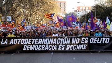 Manifestación por la autodeterminación en Madrid