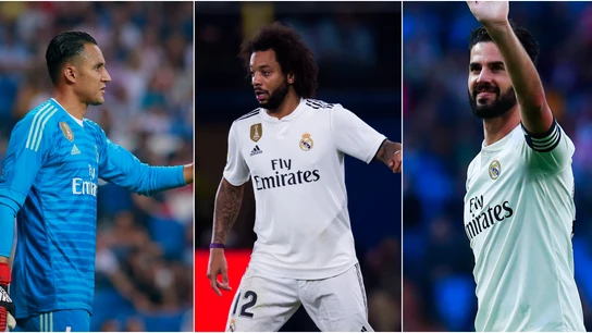 Keylor, Marcelo e Isco Keylor, Marcelo e Isco