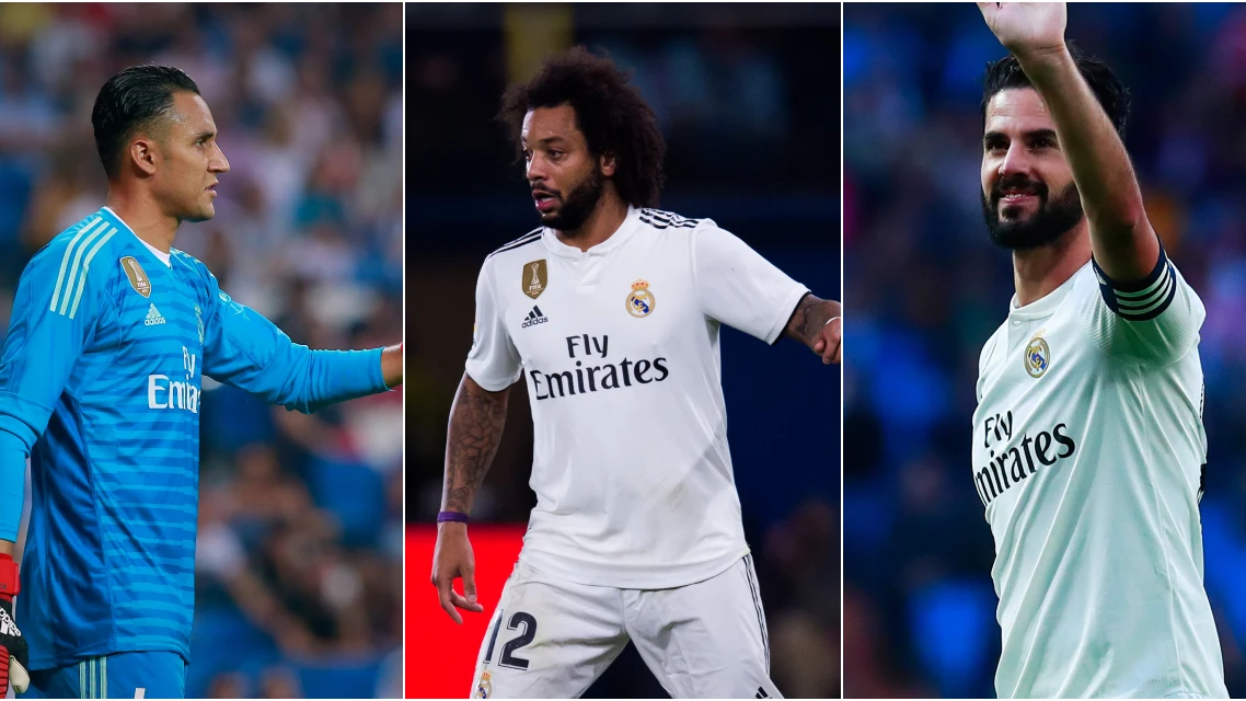 Keylor, Marcelo e Isco