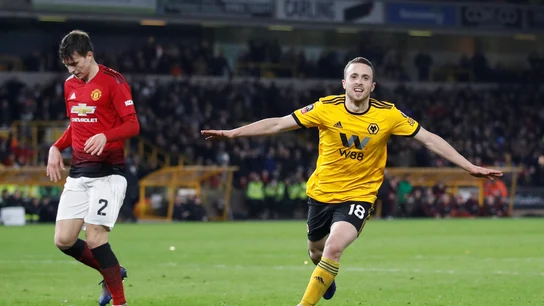 Diogo Jota celebra uno de sus goles con los Wolves Diogo Jota celebra uno de sus goles con los Wolves