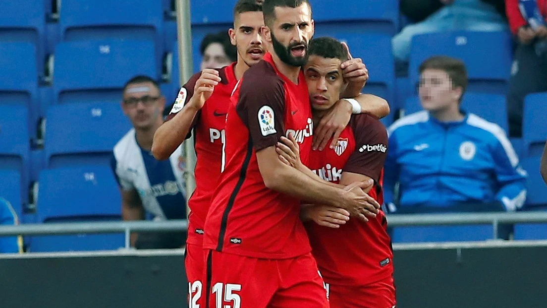 El Sevilla celebra un gol