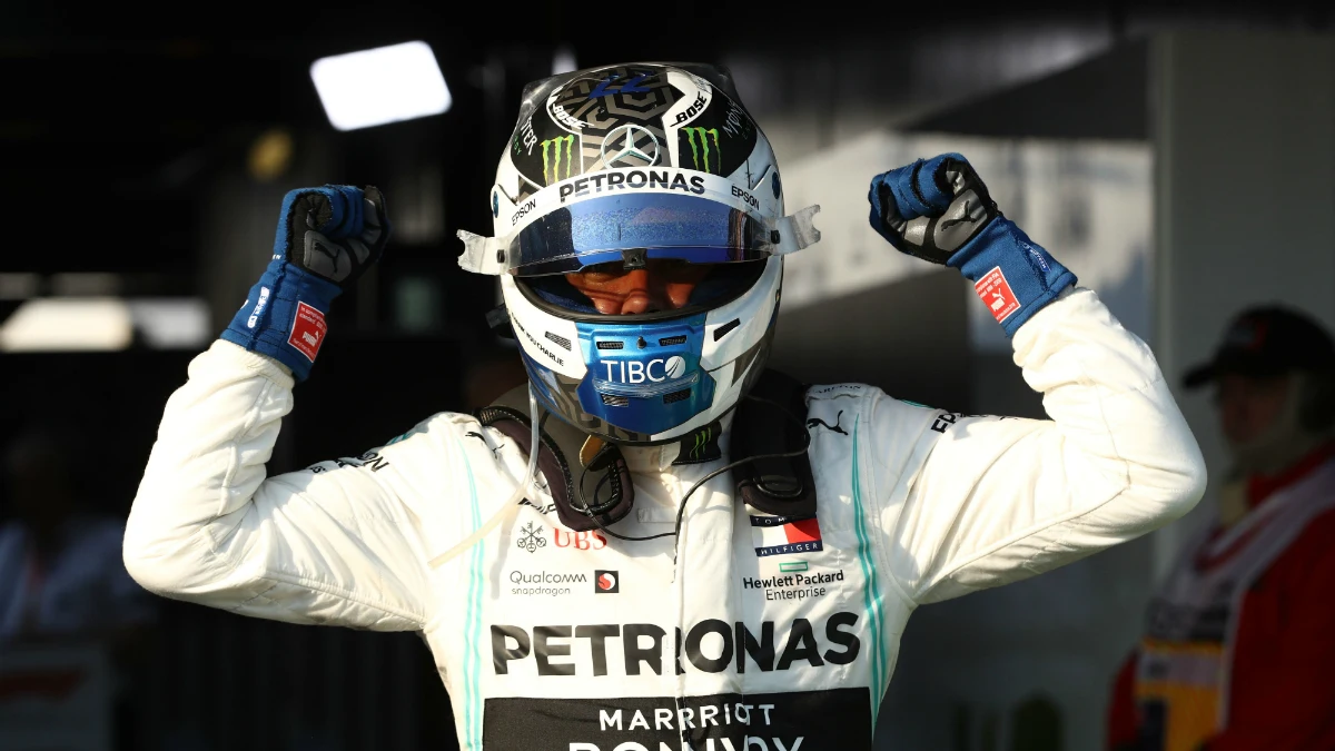 Valtteri Bottas celebra una victoria