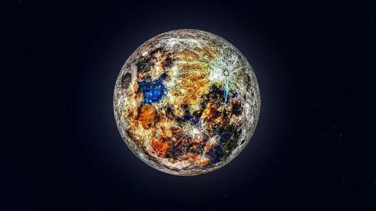 La imagen que muestra los impresionantes colores de la Luna La imagen que muestra los impresionantes colores de la Luna