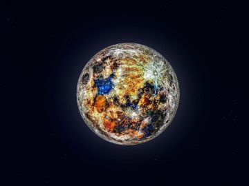La imagen que muestra los impresionantes colores de la Luna La imagen que muestra los impresionantes colores de la Luna