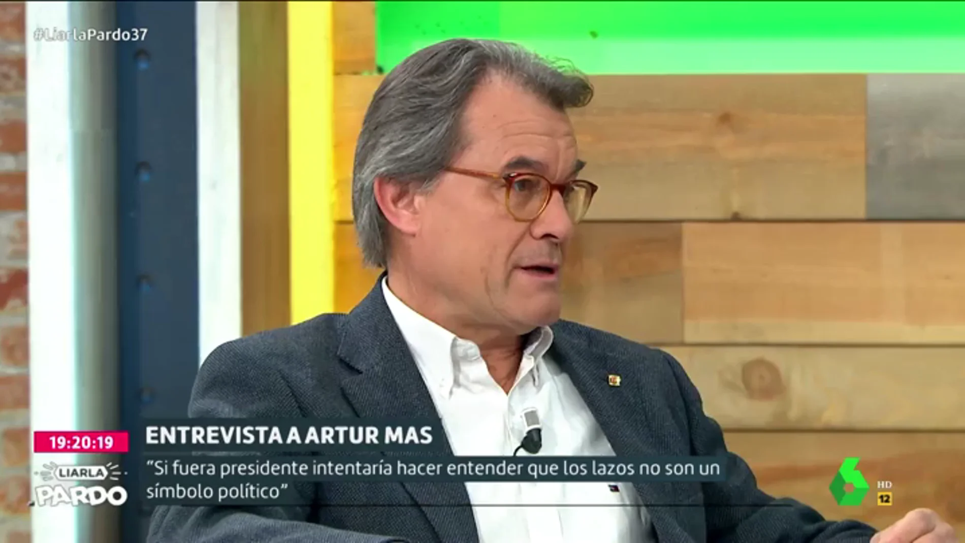 Artur Mas no aclara si retiraría los lazos amarillos: "Intentaría hacer entender que no son un símbolo político"