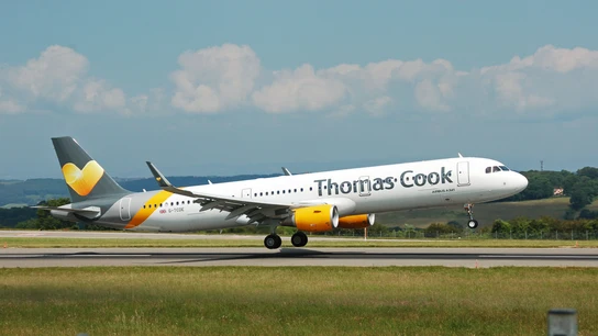 Avión de la compañía Thomas Cook. Avión de la compañía Thomas Cook.
