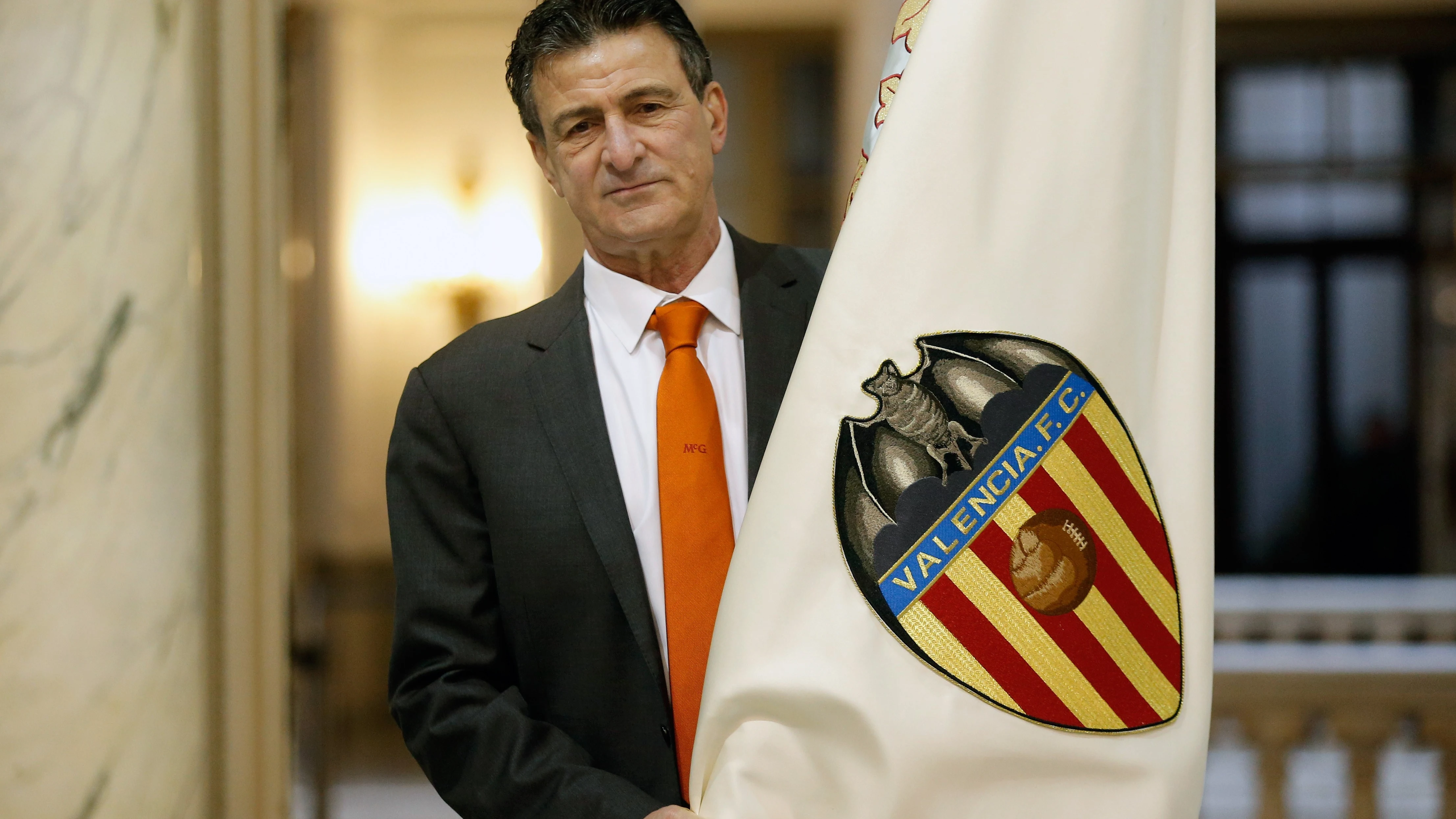 Mario Kempes, en la celebración del centenario del Valencia