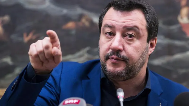 El viceprimer ministro italiano y líder de la Liga, Matteo Salvini