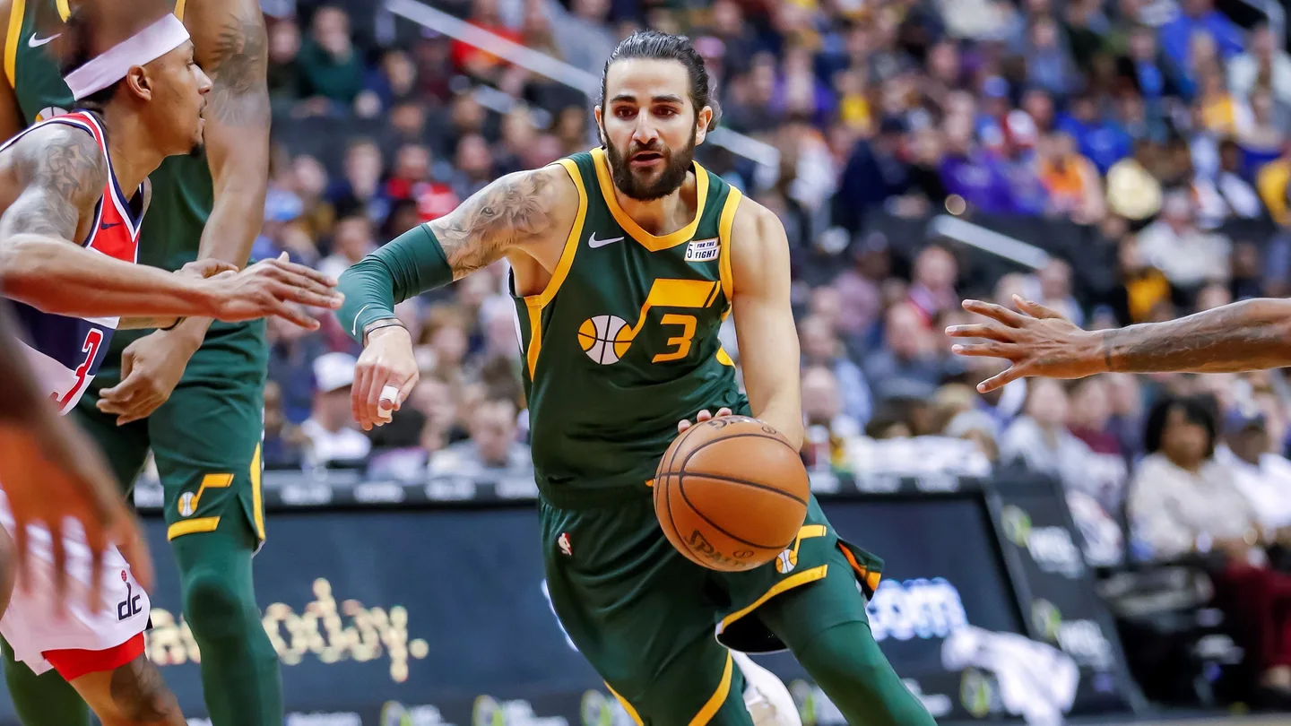 Ricky Rubio durante un partido con los Utah Jazz Ricky Rubio durante un partido con los Utah Jazz