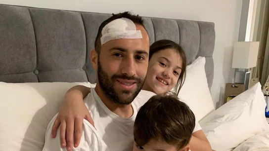 Ospina, con su familia Ospina, con su familia