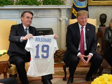 El presidente de EEUU, Donald Trump, y el presidente de Brasil, Jair Bolsonaro. El presidente de EEUU, Donald Trump, y el presidente de Brasil, Jair Bolsonaro.