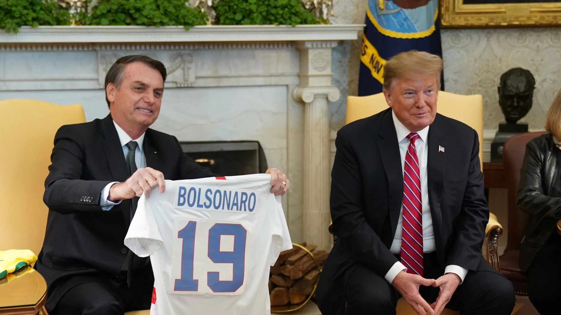 El presidente de EEUU, Donald Trump, y el presidente de Brasil, Jair Bolsonaro.