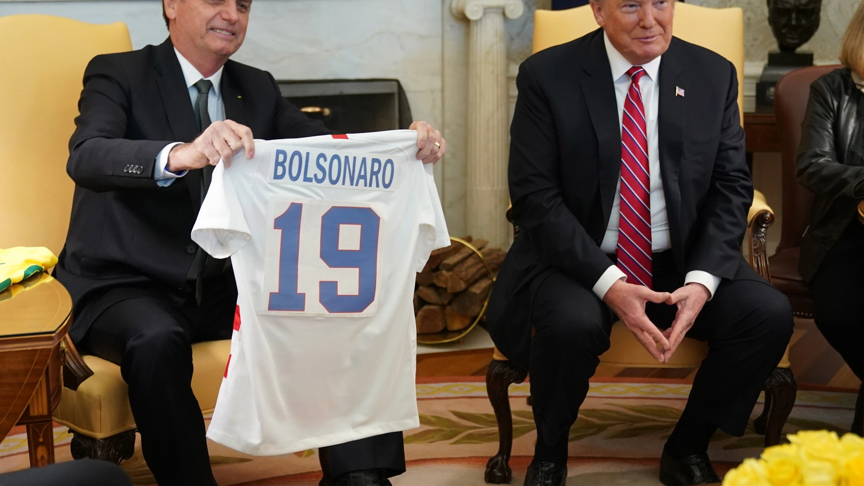 El presidente de EEUU, Donald Trump, y el presidente de Brasil, Jair Bolsonaro.