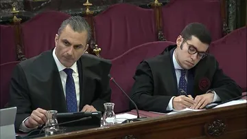 El abogado de la acusación popular Vox, Javier Ortega Smith, durante el juicio del 'procés'