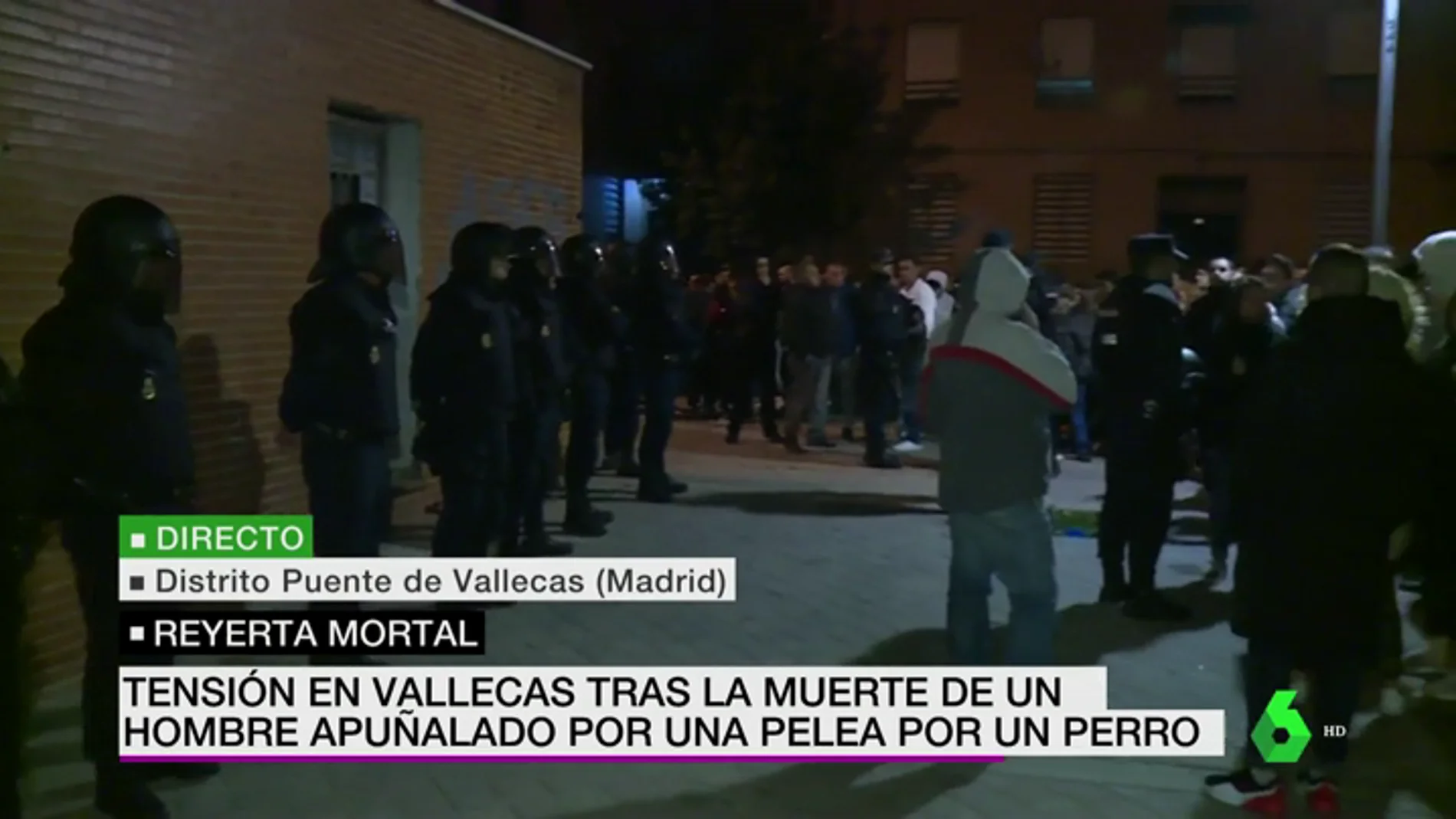 Tensión en Vallecas en una protesta por el apuñalamiento mortal de un hombre de 63 años