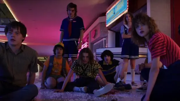 Parte del elenco de 'Stranger Things' en la tercera temporada. 