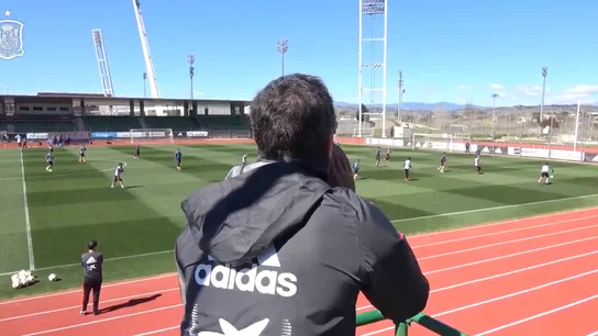 Luis Enrique, subido a su andamio Luis Enrique, subido a su andamio