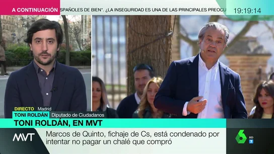 Toni Roldán (Ciudadanos) defiende el fichaje de Marcos de Quinto: "Es uno de los gestores más importantes que ha tenido España" Toni Roldán (Ciudadanos) defiende el fichaje de Marcos de Quinto: "Es uno de los gestores más importantes que ha tenido España"