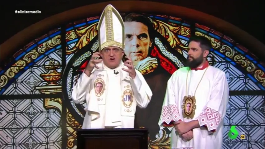 El genial guiño de Wyoming a Pulp Fiction en su homilía como papa de la iglesia Aznariana El genial guiño de Wyoming a Pulp Fiction en su homilía como papa de la iglesia Aznariana