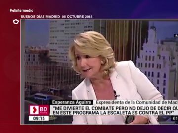 Cuando Esperanza Aguirre se marcó un Borrel y abandonó una entrevista en pleno directo: "Y esto me lo llevo" Cuando Esperanza Aguirre se marcó un Borrel y abandonó una entrevista en pleno directo: "Y esto me lo llevo"