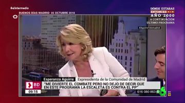 Cuando Esperanza Aguirre se marcó un Borrel y abandonó una entrevista en pleno directo: "Y esto me lo llevo"