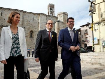 El presidente de la Generalitat, Quim Torra, junto al alcalde de La Seu d'Urgell, Albert Batalla El presidente de la Generalitat, Quim Torra, junto al alcalde de La Seu d'Urgell, Albert Batalla