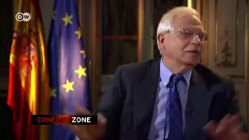 Josep Borrell para una entrevista en DW News