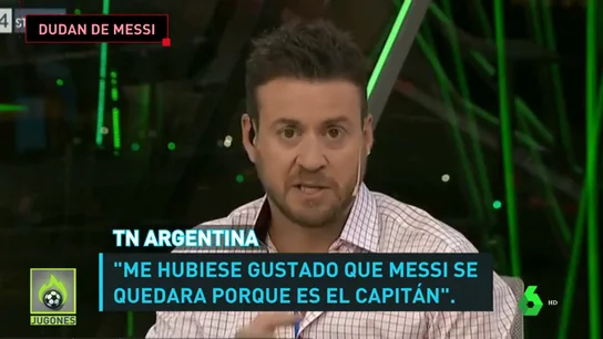 Siguen las críticas a Messi por dejar la concentración Argentina: "Me hubiese gustado que se quedara porque es el capitán" Siguen las críticas a Messi por dejar la concentración Argentina: "Me hubiese gustado que se quedara porque es el capitán"