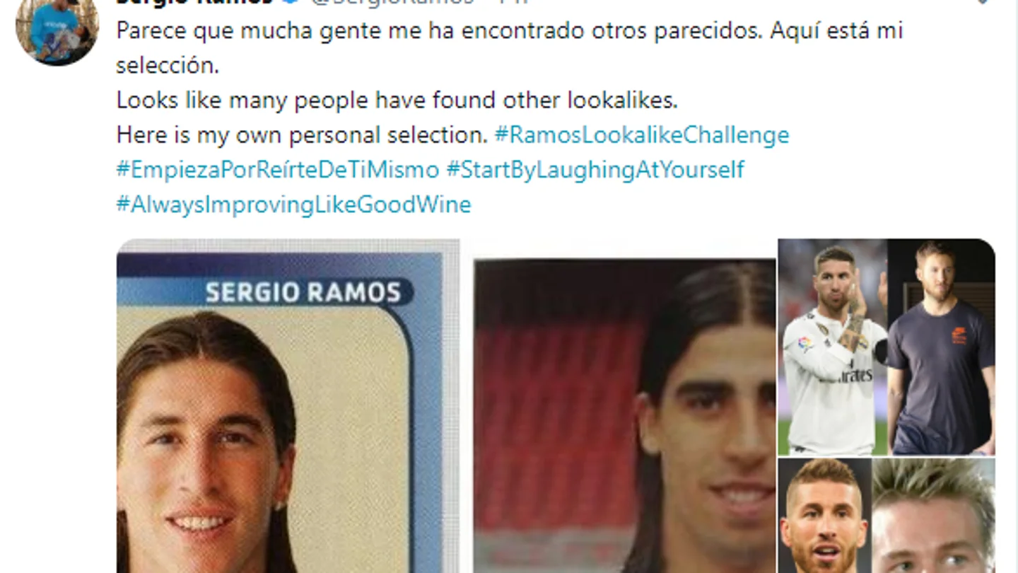 Tuit de Ramos sobre sus 'parecidos razonables' Tuit de Ramos sobre sus 'parecidos razonables'