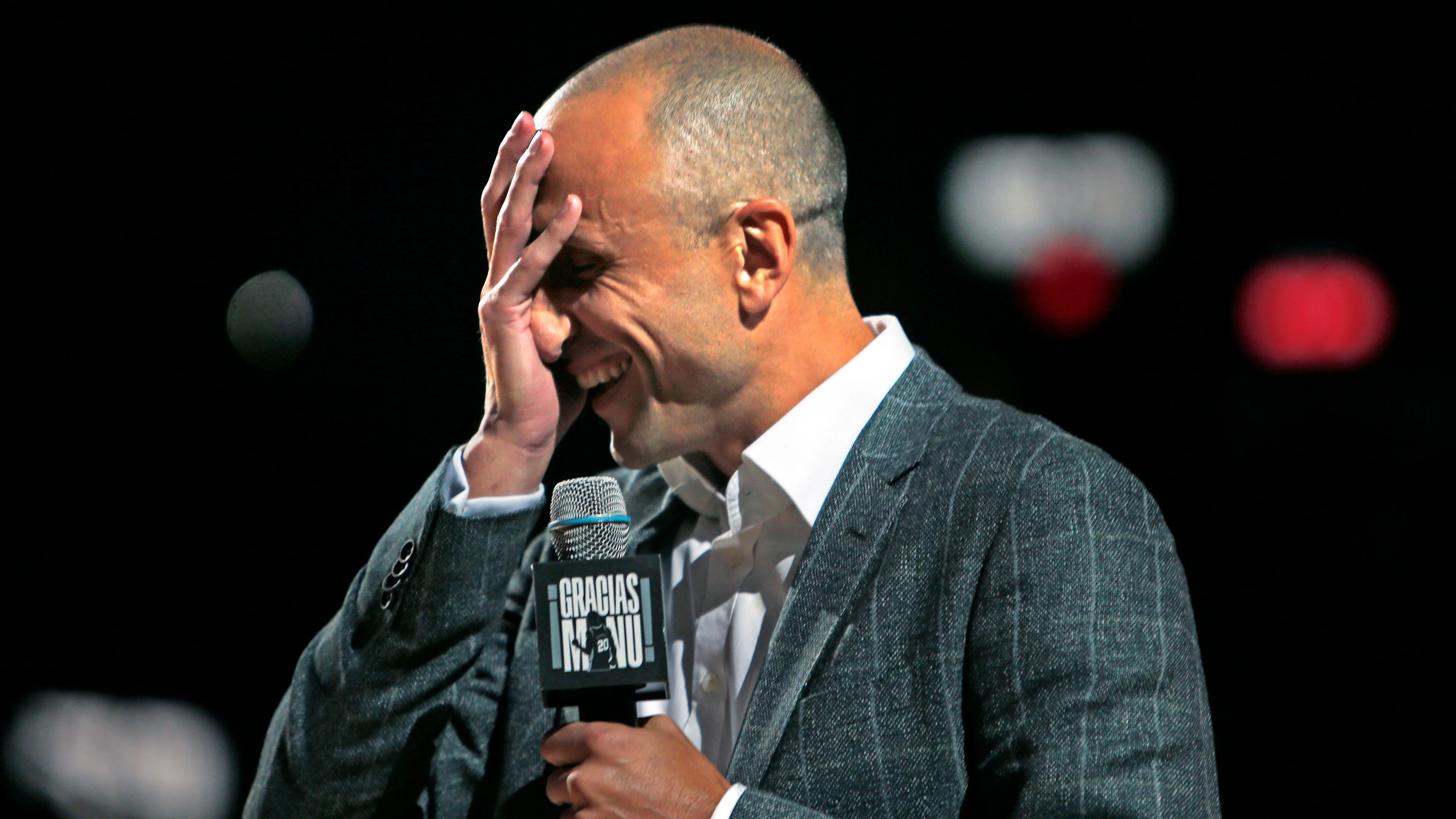 Ginobili, durante su discurso